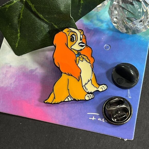 Lady Tramp Lapel Pin Cocker Spaniel Dog Brooch Badge Accessories Jewelry Pin - Picture 2 of 11